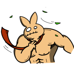 Mucle Rabbit sticker #2101282
