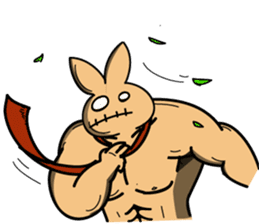 Mucle Rabbit sticker #2101282