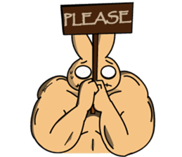 Mucle Rabbit sticker #2101284
