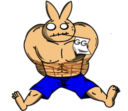 Mucle Rabbit sticker #2101285