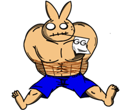 Mucle Rabbit sticker #2101285