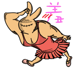 Mucle Rabbit sticker #2101287