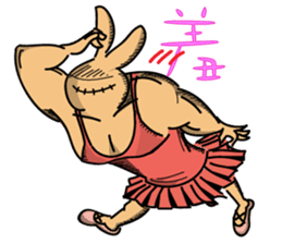 Mucle Rabbit sticker #2101287