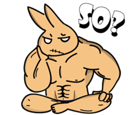 Mucle Rabbit sticker #2101291