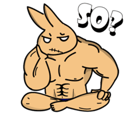 Mucle Rabbit sticker #2101291