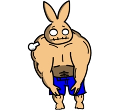 Mucle Rabbit sticker #2101293