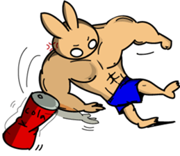 Mucle Rabbit sticker #2101294