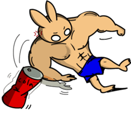 Mucle Rabbit sticker #2101294