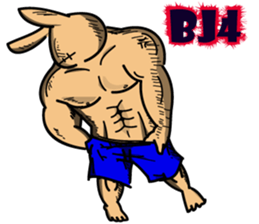 Mucle Rabbit sticker #2101295