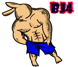 Mucle Rabbit sticker #2101295