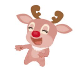 reindeer Daniel is running  around world sticker #2101826