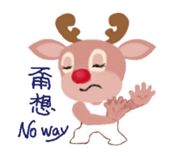 reindeer Daniel is running around world sticker #2101832