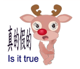 reindeer Daniel is running around world sticker #2101841