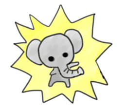Boy elephant sticker #2102345