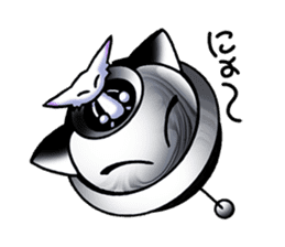 Alien cat & UFO cat sticker #2103185