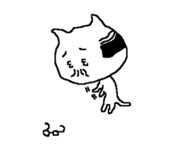 middle-aged cat sticker #2103987