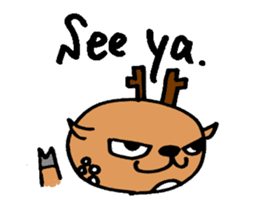 Speaking Deers! - in English - sticker #2104219
