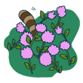 racoon loving a shape of cloud sticker #2106028