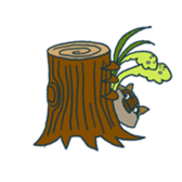 racoon loving a shape of cloud sticker #2106038