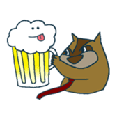 racoon loving a shape of cloud sticker #2106042