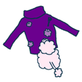 racoon loving a shape of cloud sticker #2106044