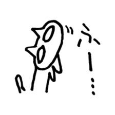 White cat and blue fish sticker #2107588