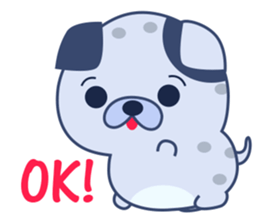 Wuff - the blue dog - (EN) sticker #2108022