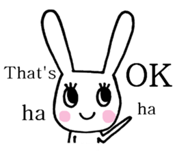 a rabbit with a poker face sticker #2110227