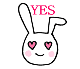 a rabbit with a poker face sticker #2110230