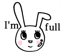 a rabbit with a poker face sticker #2110231
