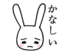 a rabbit with a poker face sticker #2110232