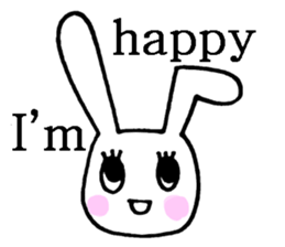a rabbit with a poker face sticker #2110239