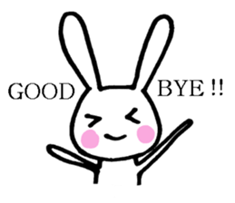 a rabbit with a poker face sticker #2110255