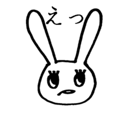 a rabbit with a poker face sticker #2110258