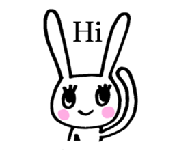 a rabbit with a poker face sticker #2110259
