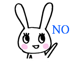 a rabbit with a poker face sticker #2110260