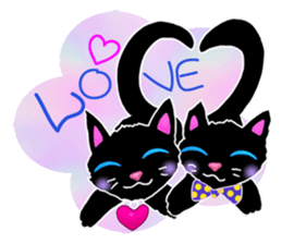 Love kuro cat sticker #2111744