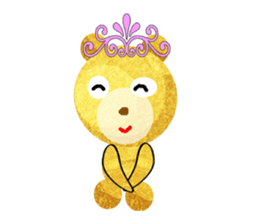 Pretty golden bear sticker #2111994