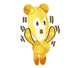 Pretty golden bear sticker #2111999