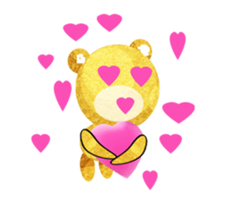 Pretty golden bear sticker #2112000