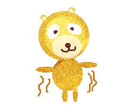 Pretty golden bear sticker #2112009