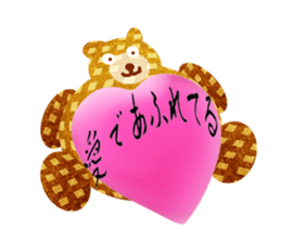 Pretty golden bear sticker #2112019