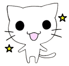 Very cute white cat sticker sticker #2112944