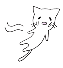 Very cute white cat sticker sticker #2112949