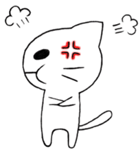Very cute white cat sticker sticker #2112951