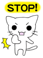 Very cute white cat sticker sticker #2112968