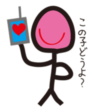 A stick person and Mr. Smile sticker #2114342