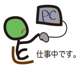 A stick person and Mr. Smile sticker #2114352