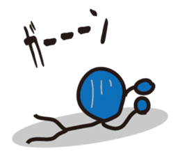 A stick person and Mr. Smile sticker #2114360