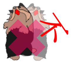 Chinese of a cheerful Yorkshire terrier sticker #2114603